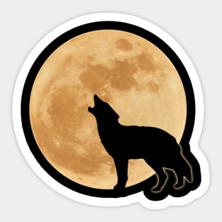 Wolf Howl Moon Sticker